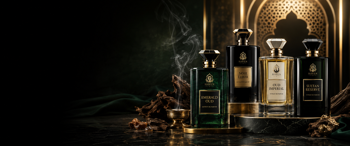HAVEN SCENTS perfume showcase